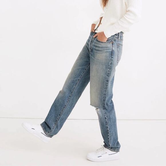 Madewell The Dadjean in Duane Wash: Ripped Edition Women’s Size 30 - Picture 2 of 11